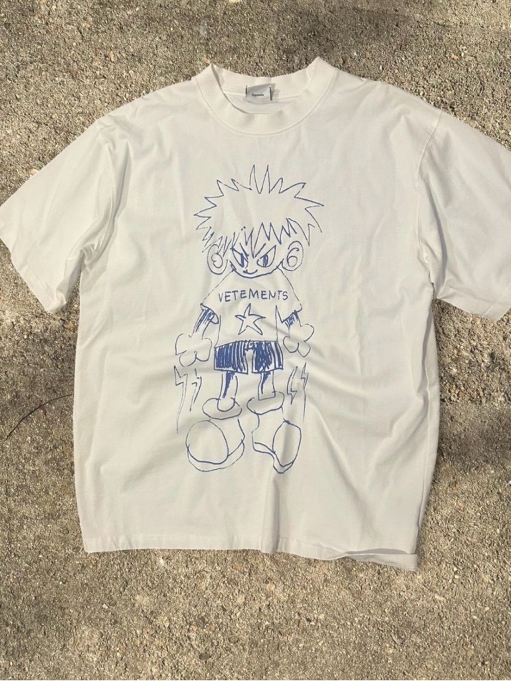 Vetements Limited Edition White Drawing Tee Size Large
